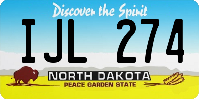 ND license plate IJL274