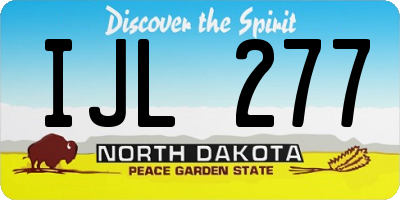 ND license plate IJL277