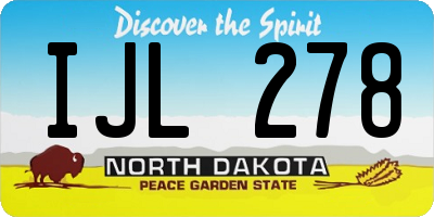 ND license plate IJL278
