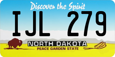 ND license plate IJL279