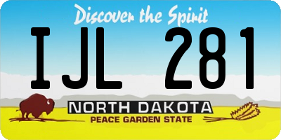 ND license plate IJL281