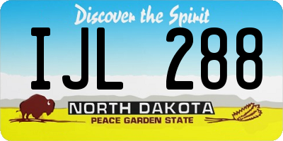 ND license plate IJL288