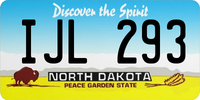 ND license plate IJL293