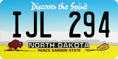 ND license plate IJL294