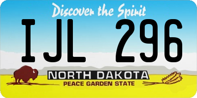 ND license plate IJL296