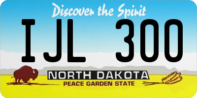ND license plate IJL300