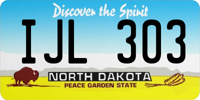 ND license plate IJL303