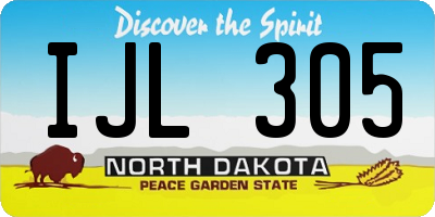 ND license plate IJL305