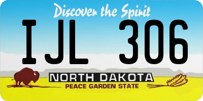 ND license plate IJL306