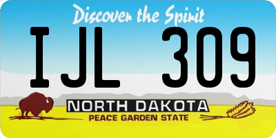 ND license plate IJL309