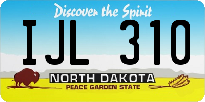ND license plate IJL310