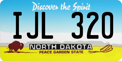 ND license plate IJL320