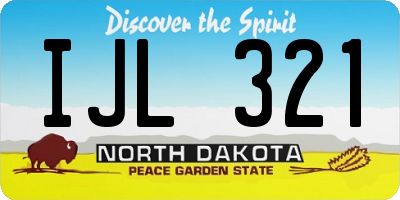 ND license plate IJL321