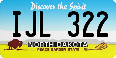 ND license plate IJL322