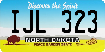 ND license plate IJL323