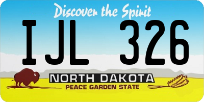 ND license plate IJL326