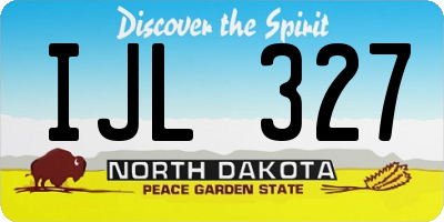 ND license plate IJL327