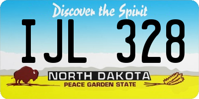 ND license plate IJL328