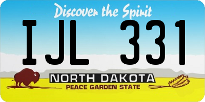 ND license plate IJL331