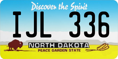 ND license plate IJL336