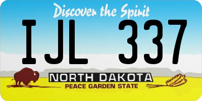 ND license plate IJL337