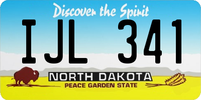 ND license plate IJL341