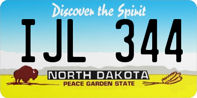 ND license plate IJL344