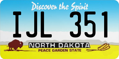 ND license plate IJL351