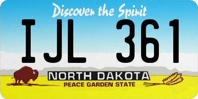 ND license plate IJL361