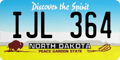 ND license plate IJL364