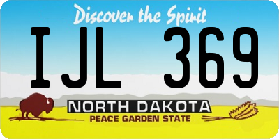 ND license plate IJL369