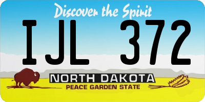 ND license plate IJL372
