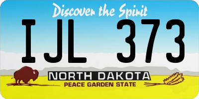 ND license plate IJL373