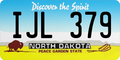 ND license plate IJL379