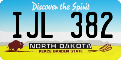 ND license plate IJL382