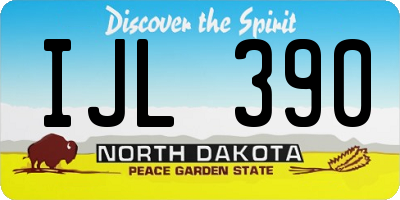 ND license plate IJL390
