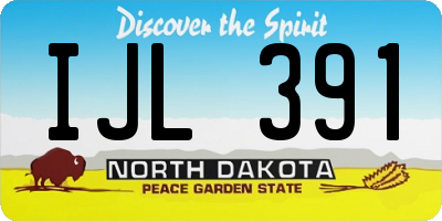 ND license plate IJL391