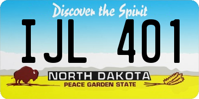 ND license plate IJL401