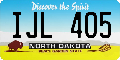 ND license plate IJL405