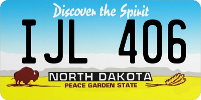 ND license plate IJL406