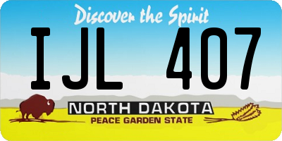 ND license plate IJL407