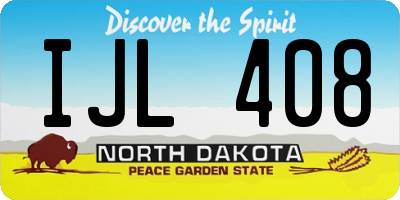 ND license plate IJL408