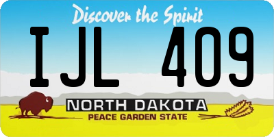 ND license plate IJL409