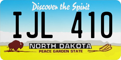 ND license plate IJL410
