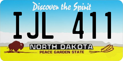 ND license plate IJL411
