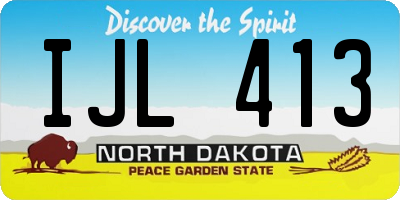 ND license plate IJL413