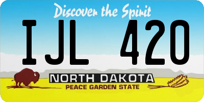 ND license plate IJL420