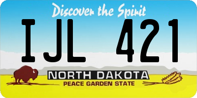ND license plate IJL421