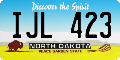 ND license plate IJL423