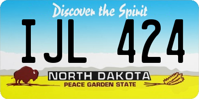 ND license plate IJL424